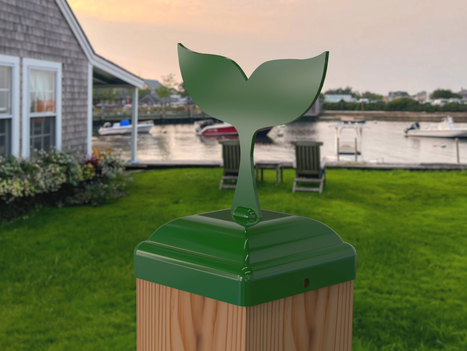 Whale Tail Fence Post Cap (Multiple Post Sizes Available) - Madison Iron and Wood