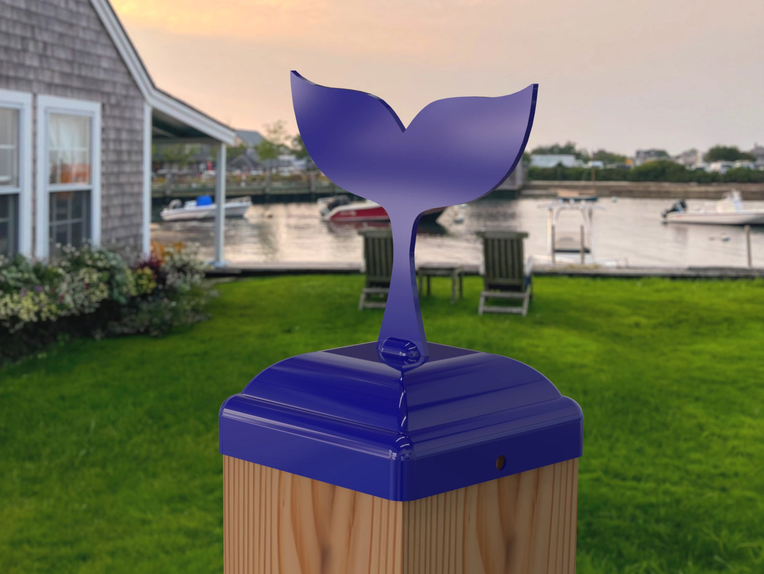 Whale Tail Fence Post Cap (Multiple Post Sizes Available) - Madison Iron and Wood