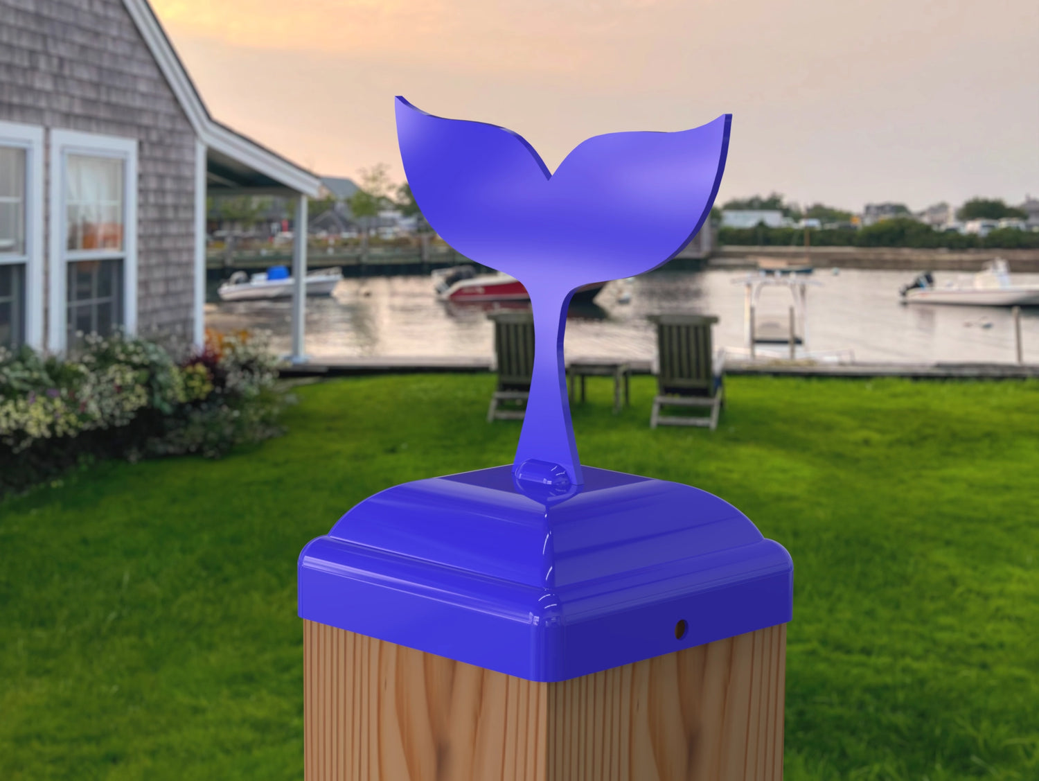 Whale Tail Fence Post Cap (Multiple Post Sizes Available) - Madison Iron and Wood