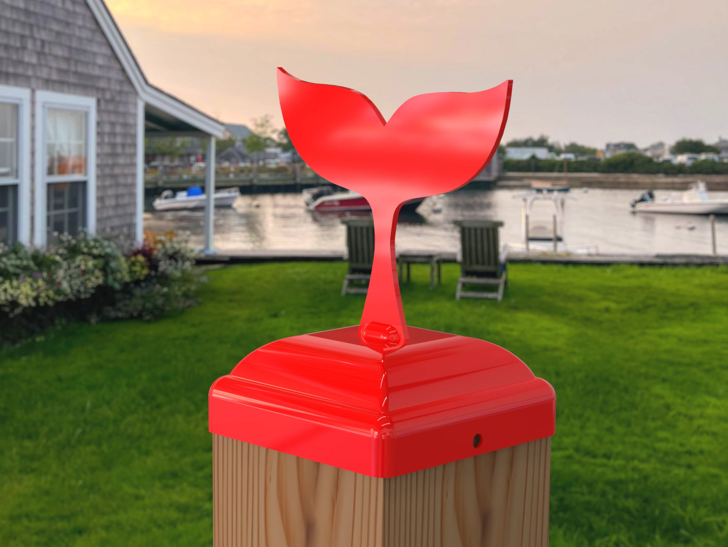 Whale Tail Fence Post Cap (Multiple Post Sizes Available) - Madison Iron and Wood