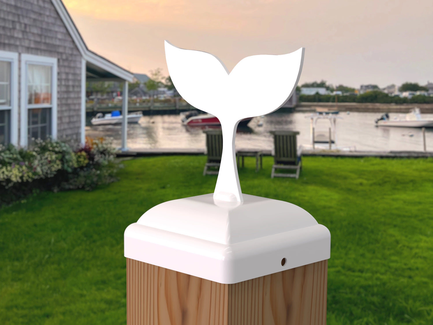 Whale Tail Fence Post Cap (Multiple Post Sizes Available) - Madison Iron and Wood