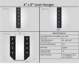Support de suspension pour solive 2"x6"