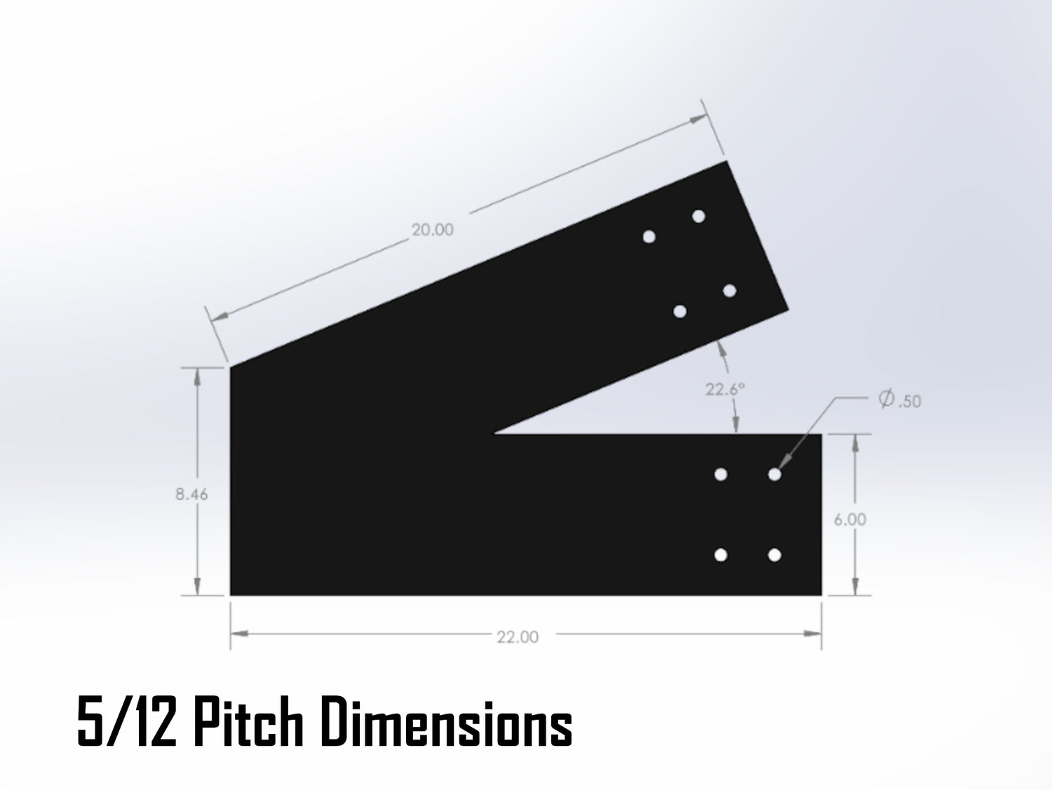 Web Truss Industrial Brackets, For 8 Inch Lumber - Madison Iron and Wood