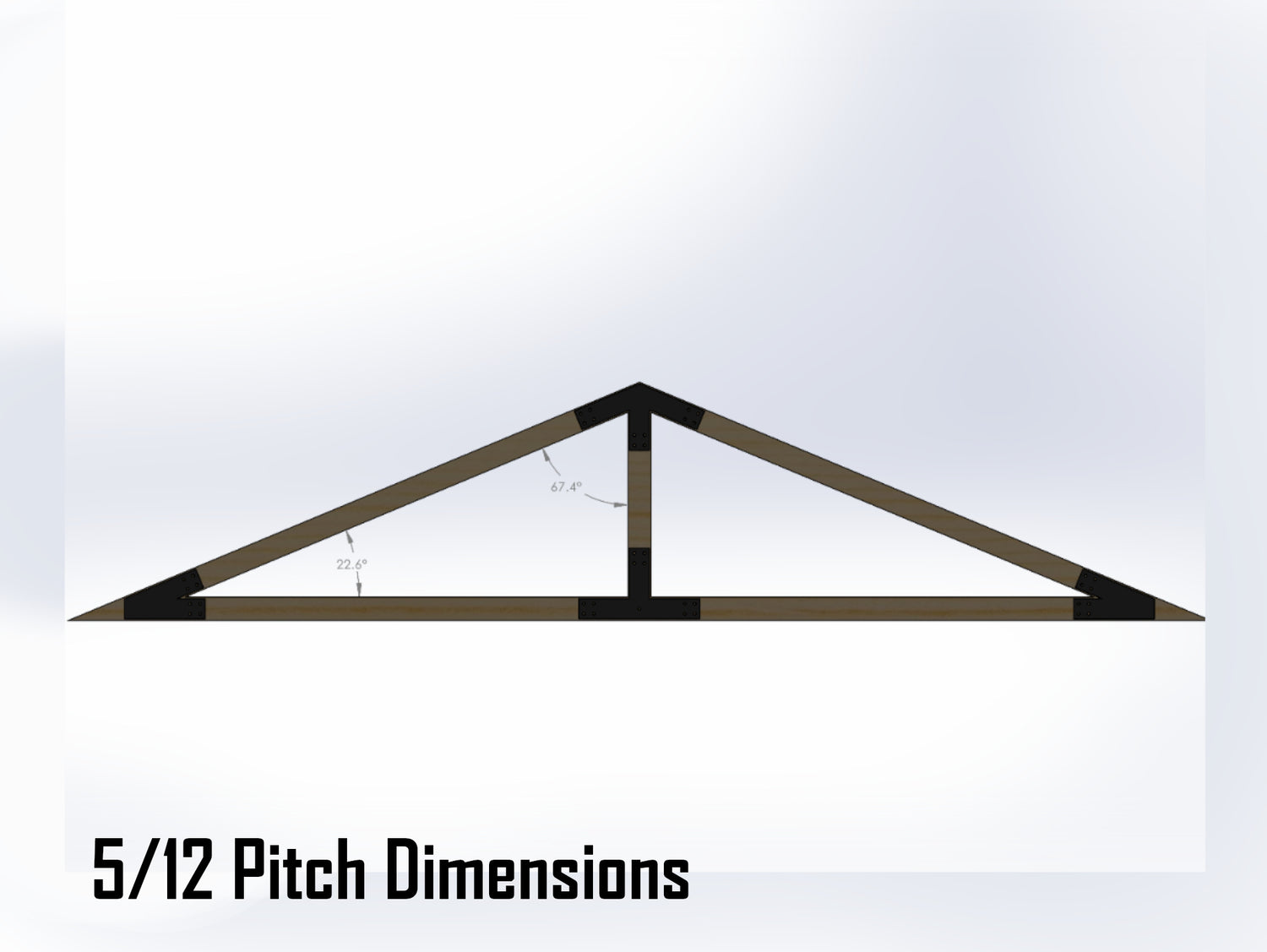 King Truss Industrial Bracket Set, For 4 Inch Lumber - Madison Iron and Wood