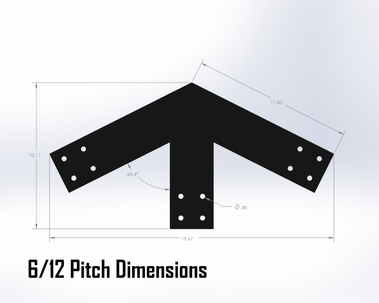 Web Truss Industrial Brackets, For 4 Inch Lumber - Madison Iron and Wood