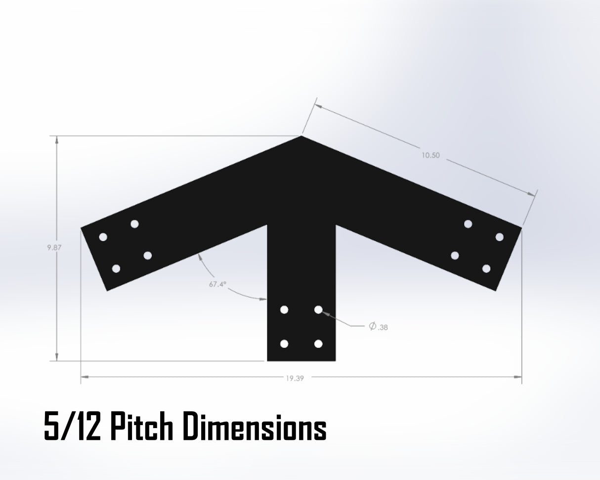 King Truss Industrial Bracket Set, For 4 Inch Lumber - Madison Iron and Wood