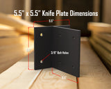 Knife Plate Brackets - Madison Iron and Wood