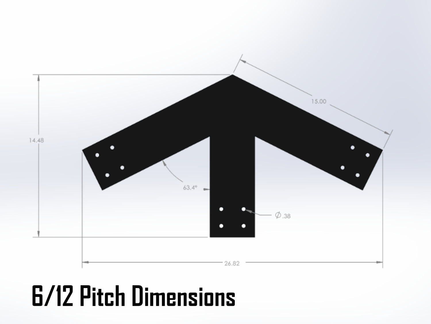 Web Truss Industrial Brackets, For 6 Inch Lumber - Madison Iron and Wood