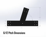 Web Truss Industrial Brackets, For 6 Inch Lumber - Madison Iron and Wood