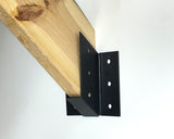 Up Angled Saddle Truss Brackets - True Sized - Madison Iron and Wood