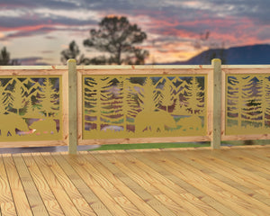 60"x30" - Bear Landscape Fence/Gate Panel Insert