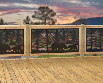60"x30" - Bear Landscape Fence/Gate Panel Insert