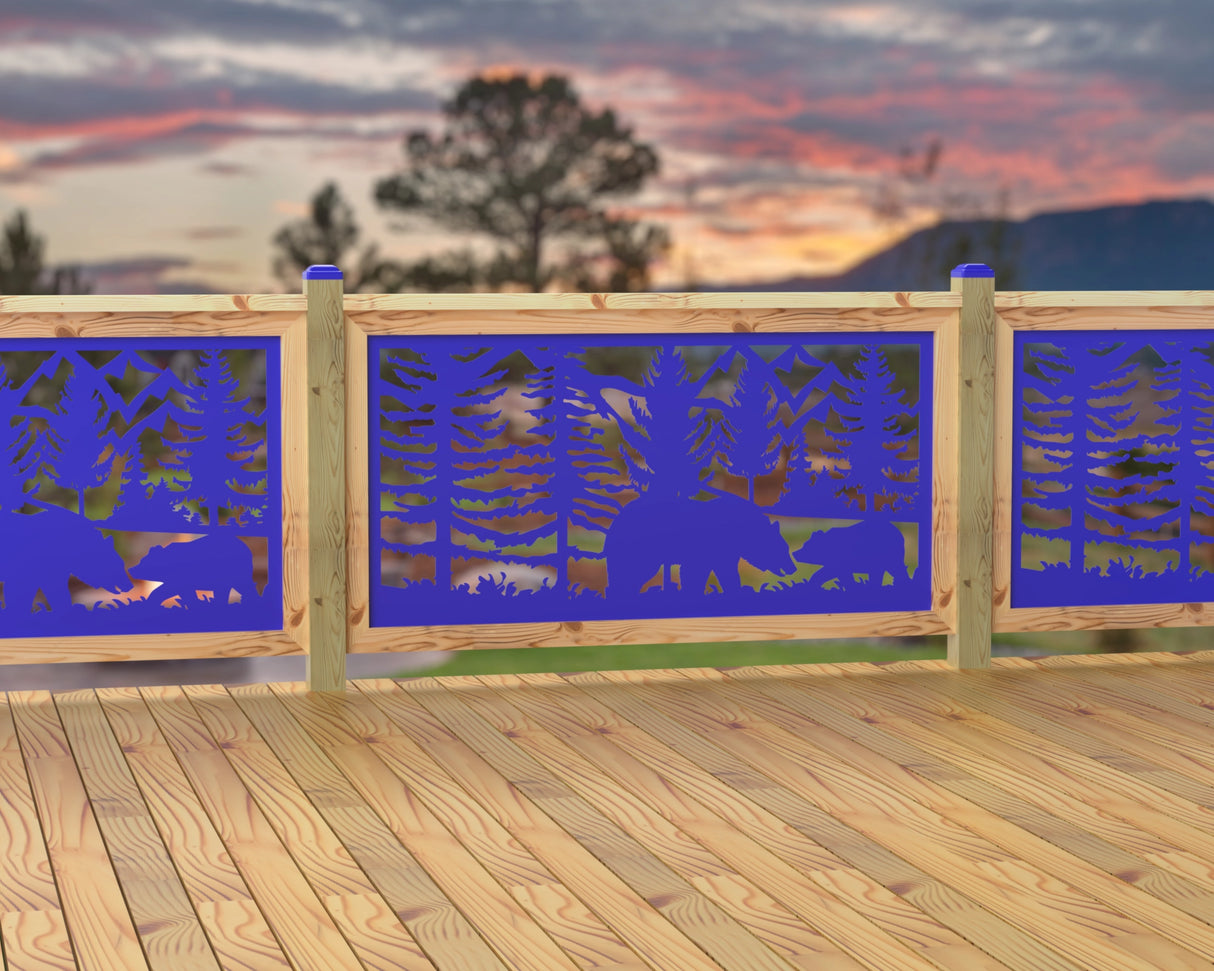60"x30" - Bear Landscape Fence/Gate Panel Insert