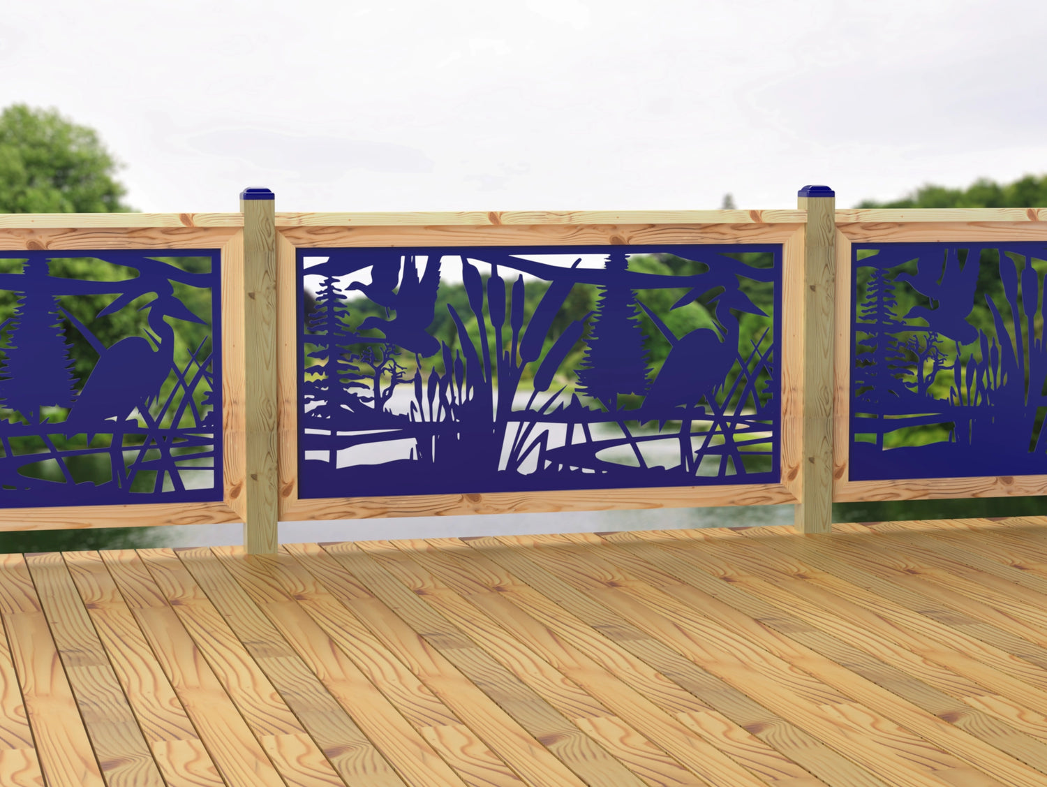 60"x30" - Crane Pond Fence/Gate Panel Insert - Madison Iron and Wood