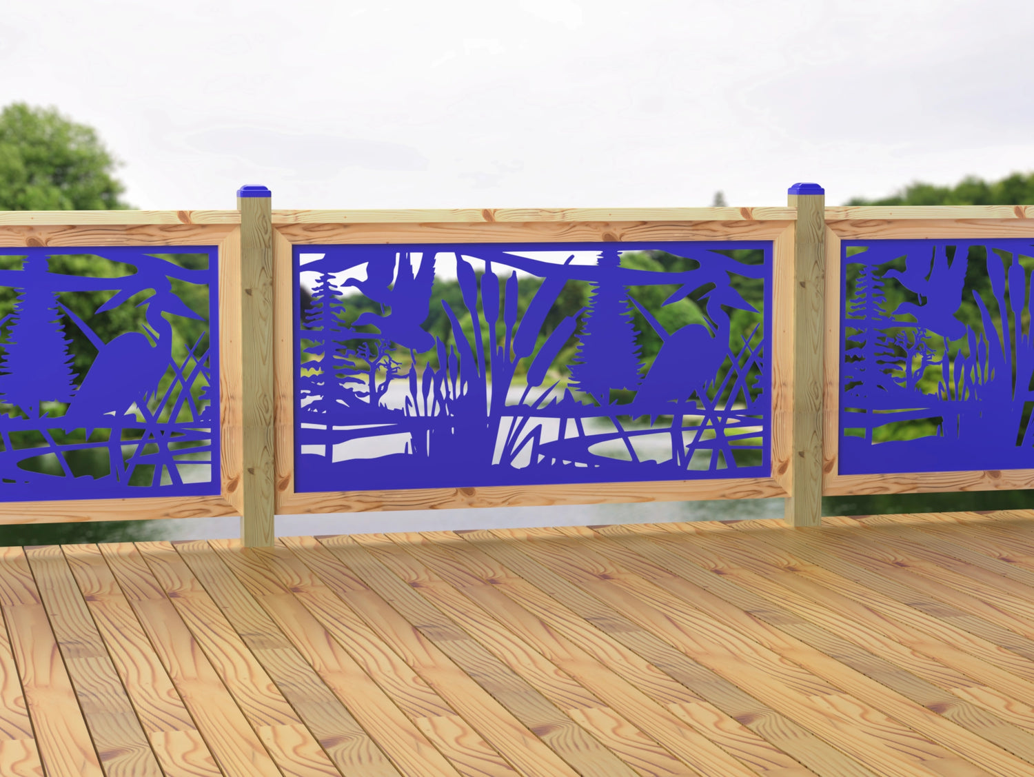 60"x30" - Crane Pond Fence/Gate Panel Insert - Madison Iron and Wood