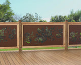 60"x30" - Floral Design Fence/Gate Panel Insert - Madison Iron and Wood