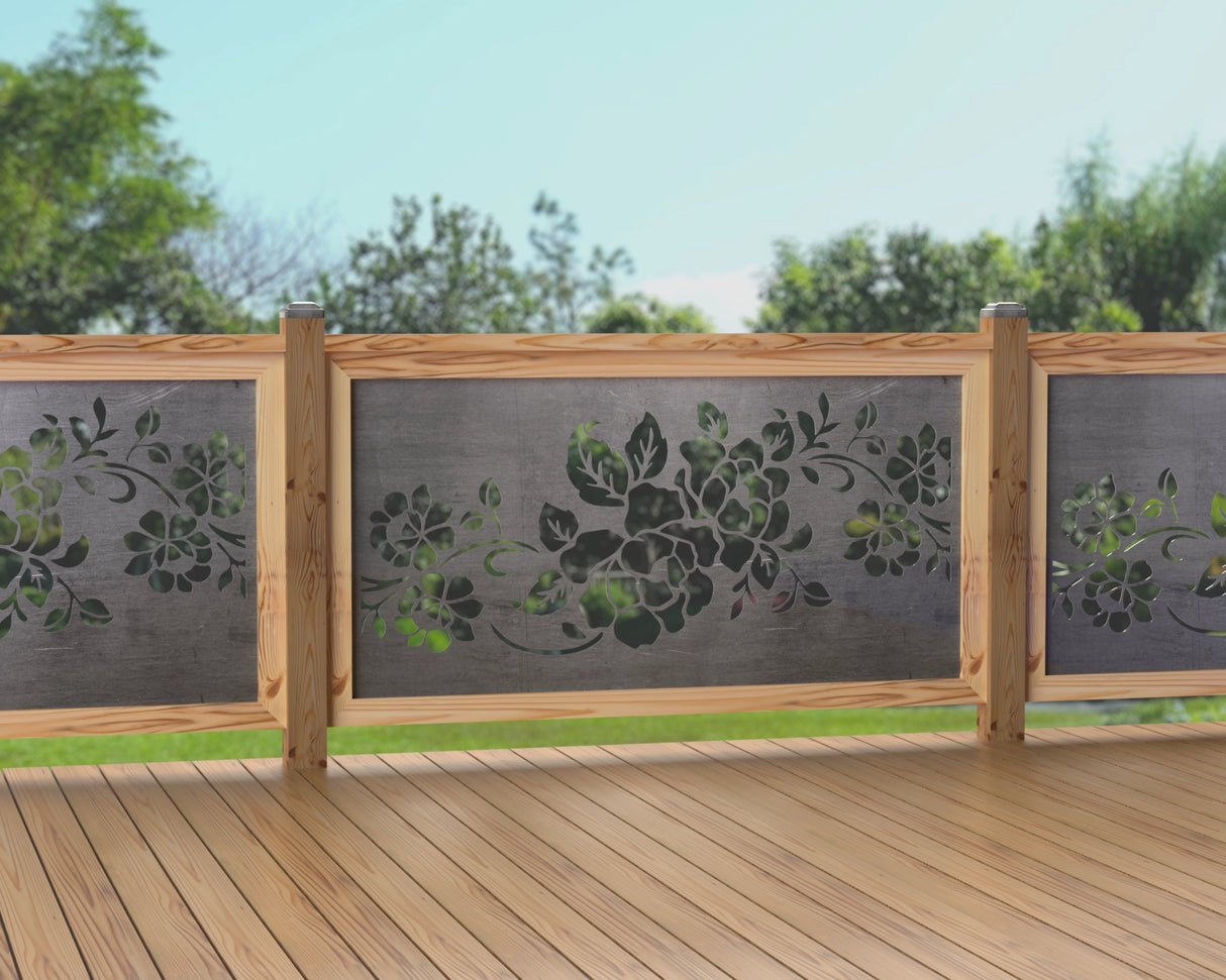 60"x30" - Floral Design Fence/Gate Panel Insert