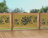 60"x30" - Floral Design Fence/Gate Panel Insert - Madison Iron and Wood