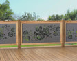 60"x30" - Floral Design Fence/Gate Panel Insert - Madison Iron and Wood