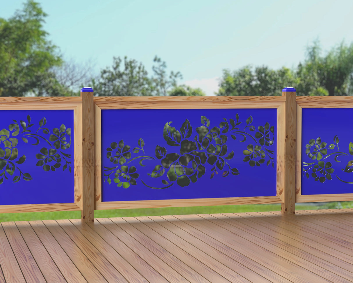 60"x30" - Floral Design Fence/Gate Panel Insert