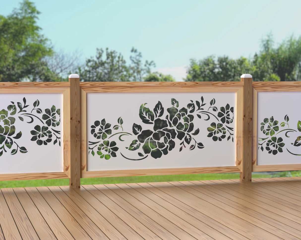 60"x30" - Floral Design Fence/Gate Panel Insert