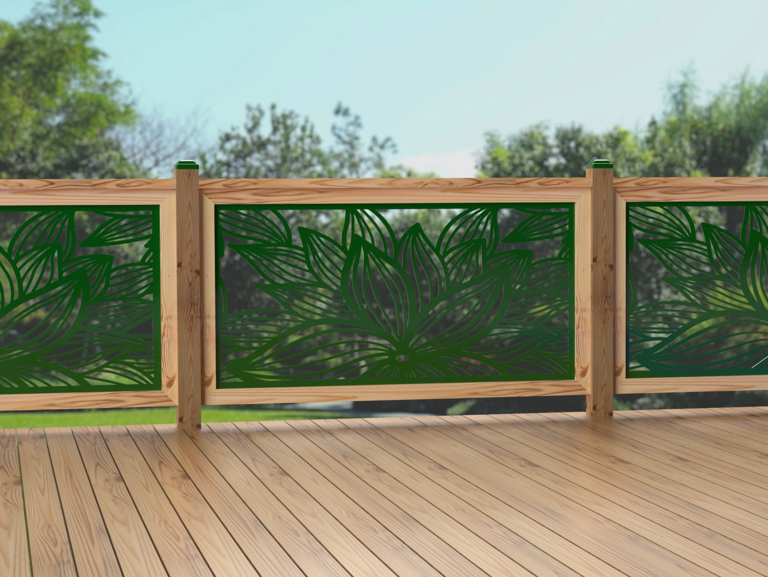 60"x30" - Garden Flower Fence/Gate Panel Insert - Madison Iron and Wood