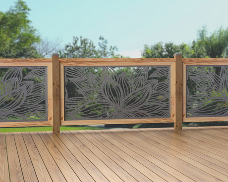 60"x30" - Garden Flower Fence/Gate Panel Insert - Madison Iron and Wood