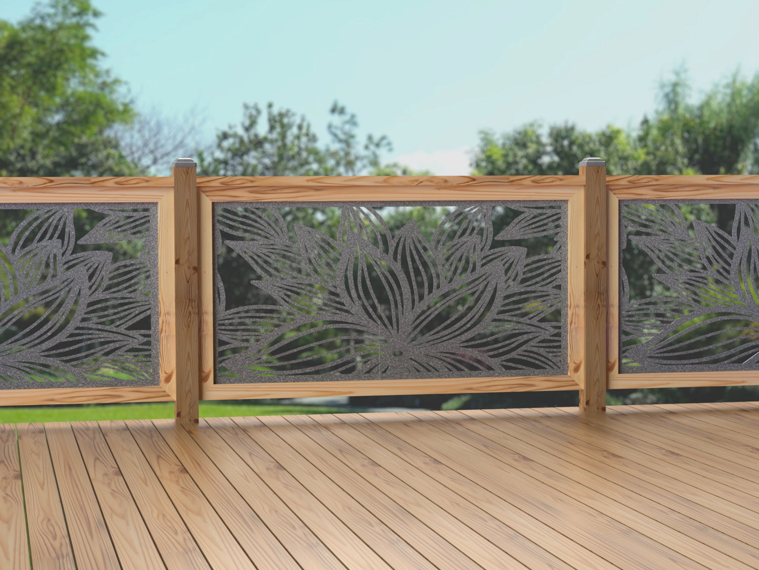 60"x30" - Garden Flower Fence/Gate Panel Insert - Madison Iron and Wood