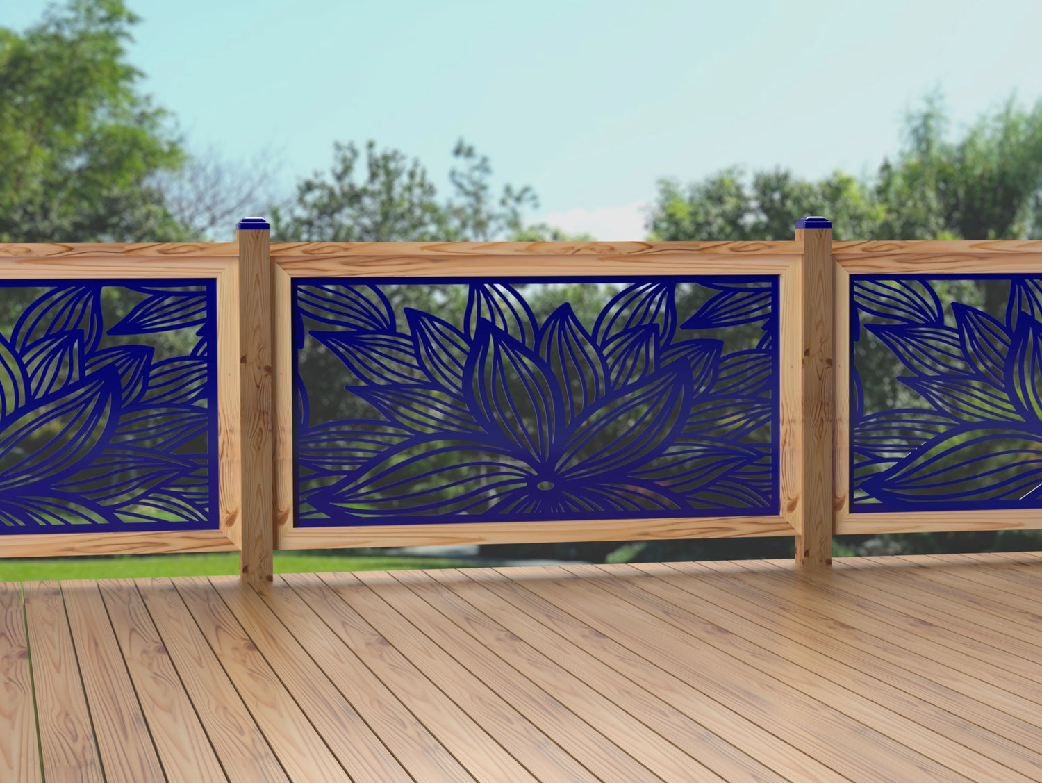 60"x30" - Garden Flower Fence/Gate Panel Insert - Madison Iron and Wood