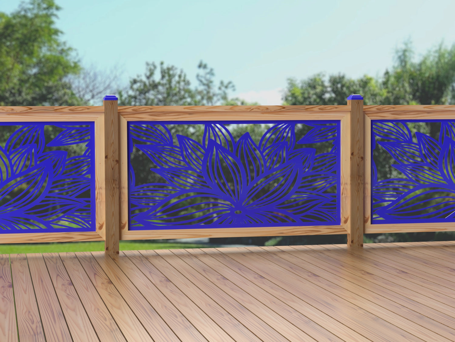 60"x30" - Garden Flower Fence/Gate Panel Insert - Madison Iron and Wood