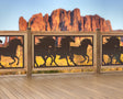 60"x30" - Horses Running Fence/Gate Panel Insert - Madison Iron and Wood