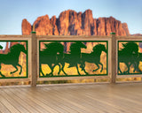 60"x30" - Horses Running Fence/Gate Panel Insert - Madison Iron and Wood