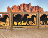 60"x30" - Horses Running Fence/Gate Panel Insert - Madison Iron and Wood