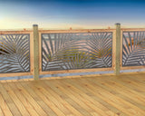 60"x30" - Palm Leaf Pattern Fence/Gate Panel Insert - Madison Iron and Wood