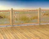 60"x30" - Palm Leaf Pattern Fence/Gate Panel Insert - Madison Iron and Wood