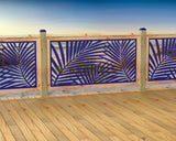 60"x30" - Palm Leaf Pattern Fence/Gate Panel Insert - Madison Iron and Wood