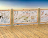 60"x30" - Palm Leaf Pattern Fence/Gate Panel Insert - Madison Iron and Wood