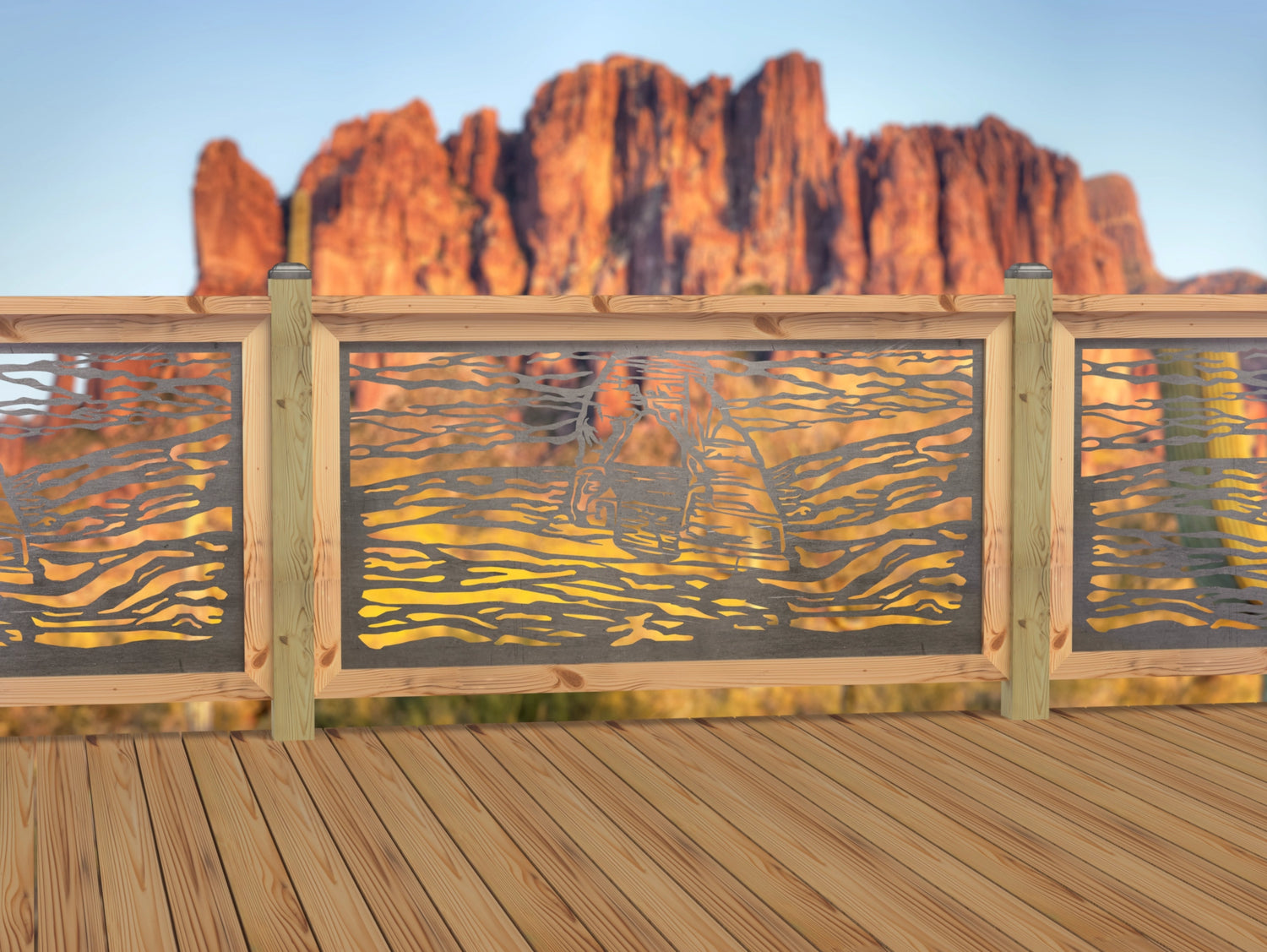 60"x30" - Arches National Park Fence/Gate Panel Insert - Madison Iron and Wood