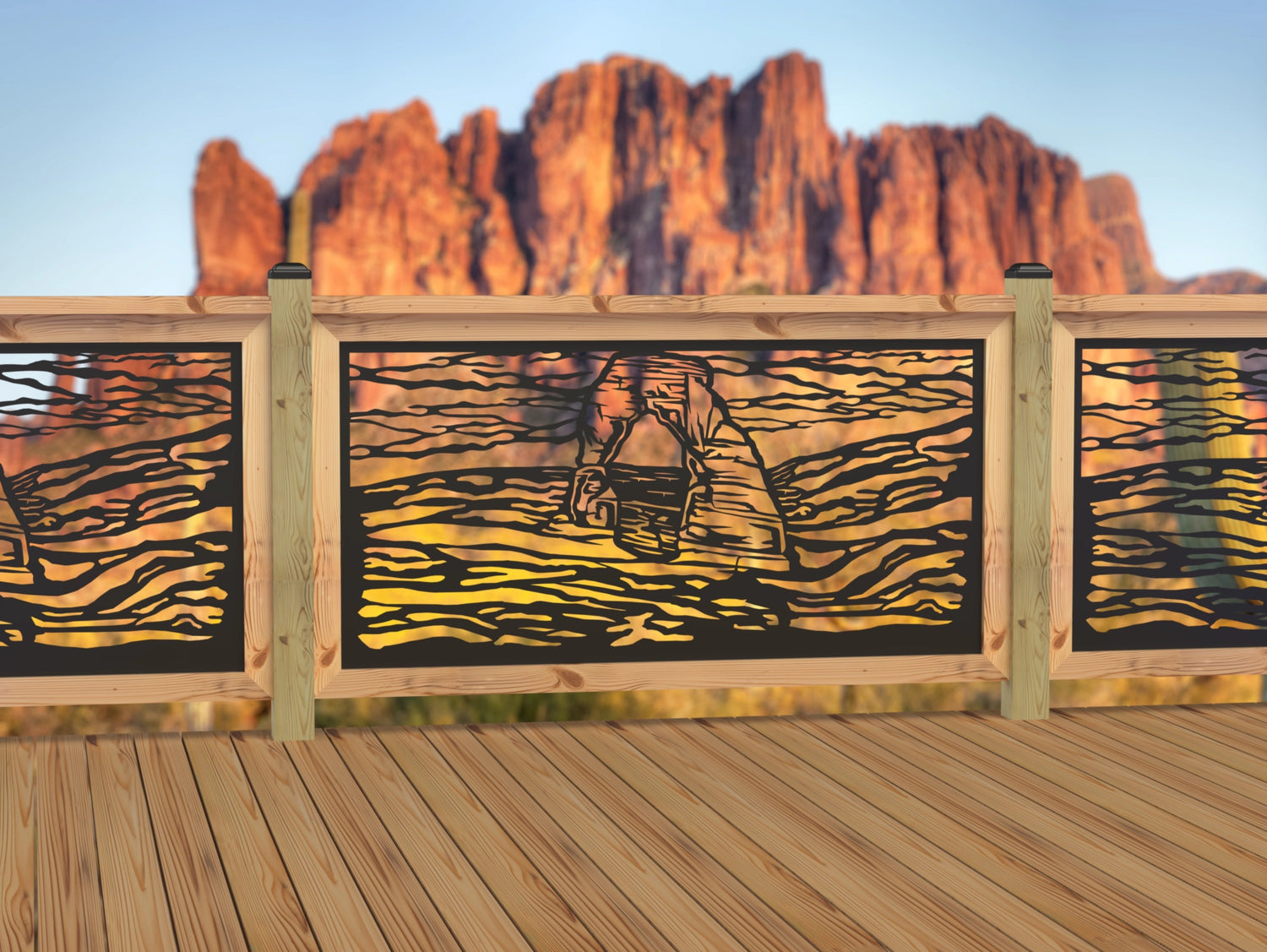 60"x30" - Arches National Park Fence/Gate Panel Insert - Madison Iron and Wood