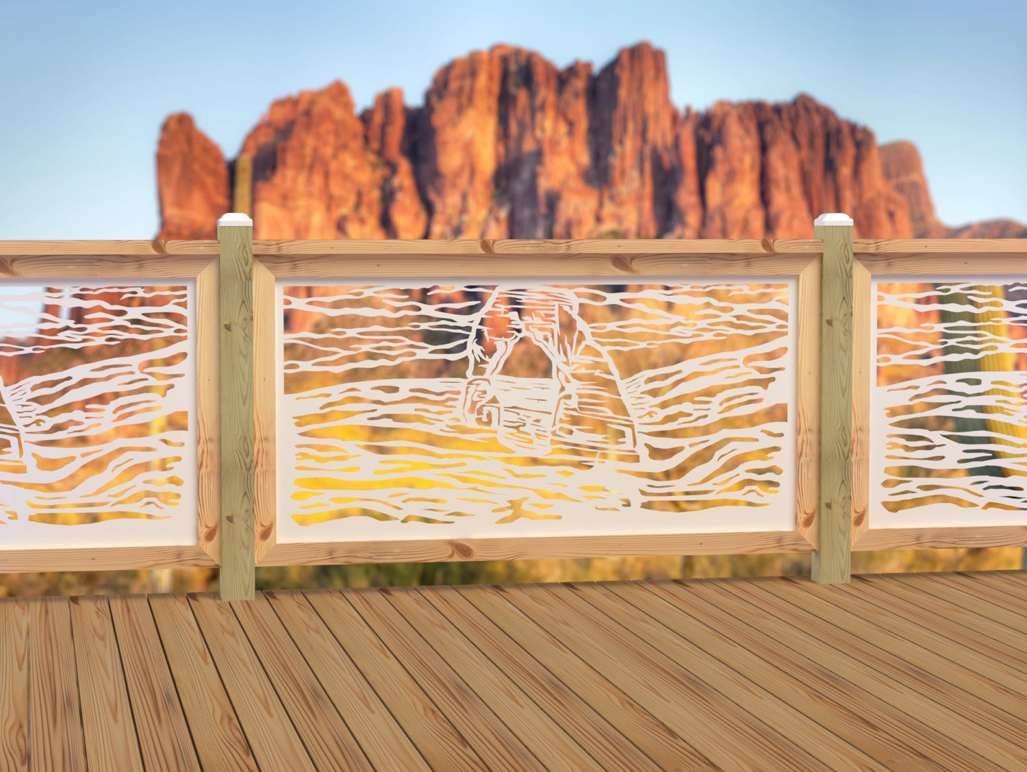 60"x30" - Arches National Park Fence/Gate Panel Insert - Madison Iron and Wood