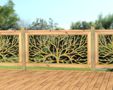 60"x30" - Bare Tree Fence/Gate Panel Insert - Madison Iron and Wood