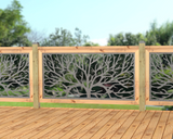 60"x30" - Bare Tree Fence/Gate Panel Insert - Madison Iron and Wood