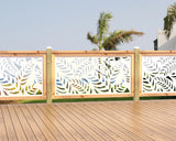 60"x30" - Budding Palm Leaf Pattern Fence/Gate Panel Insert - Madison Iron and Wood
