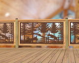 Deer Jumping Scene Railing Panel Insert