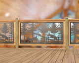 Deer Jumping Scene Railing Panel Insert