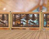 Deer Jumping Scene Railing Panel Insert