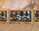 Deer Jumping Scene Railing Panel Insert