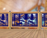 Deer Jumping Scene Railing Panel Insert