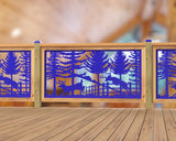 Deer Jumping Scene Railing Panel Insert