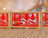 Deer Jumping Scene Railing Panel Insert